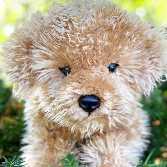 Auswella Stuffed Labradoodle Puppy Plush Toy - Bow Not Included