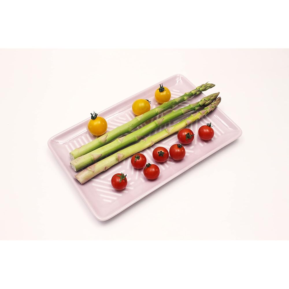 [Commercial Set] Hasamiyaki Morning Square Plate Set of 10, Pink
