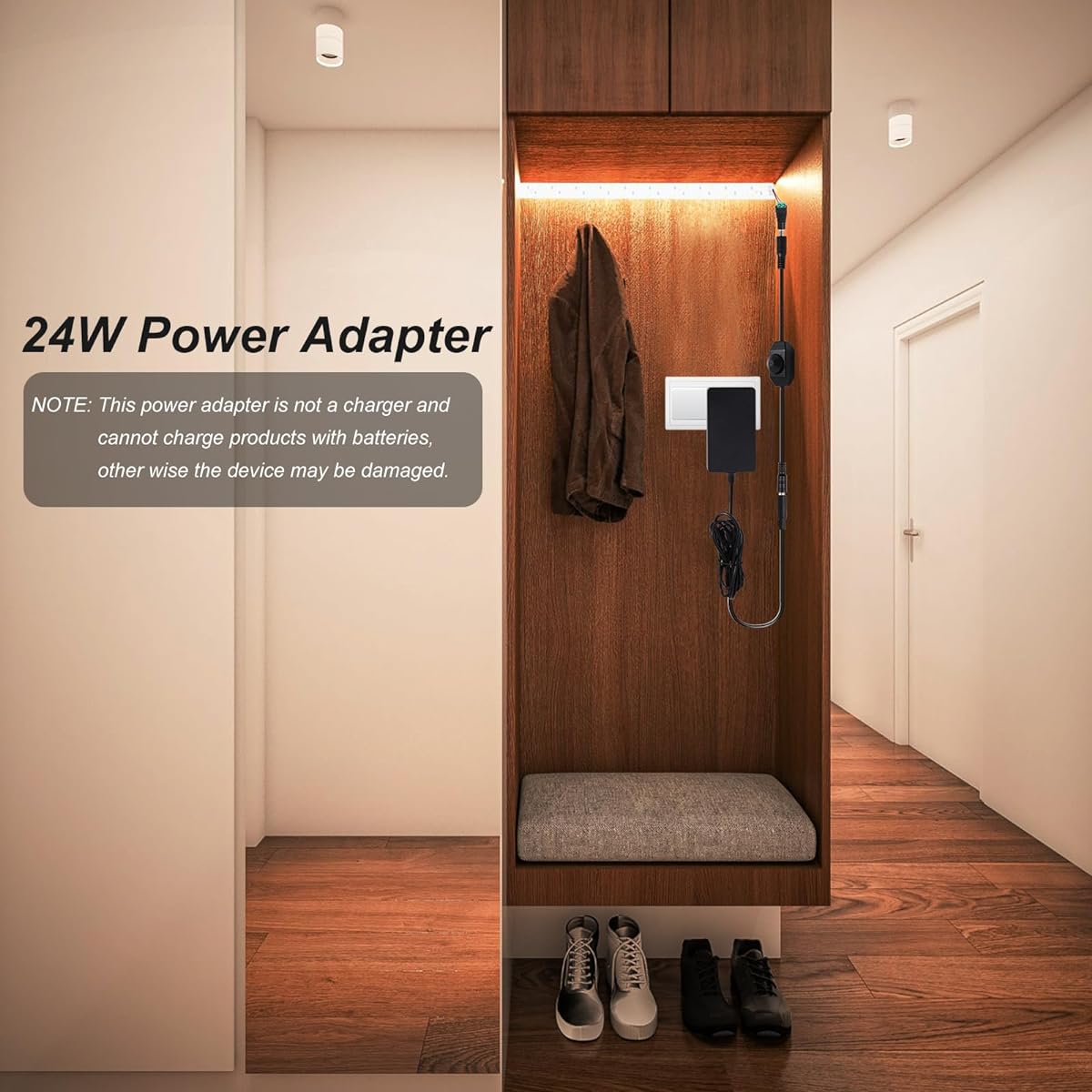 12V 2A LED Power Supply UL Certified - 24W AC to DC Universal Power Adapter with Dimmer Switch - 100~240V 50-60Hz 12 Volt DC Power Converter for LED Strip Light Router Security Camera