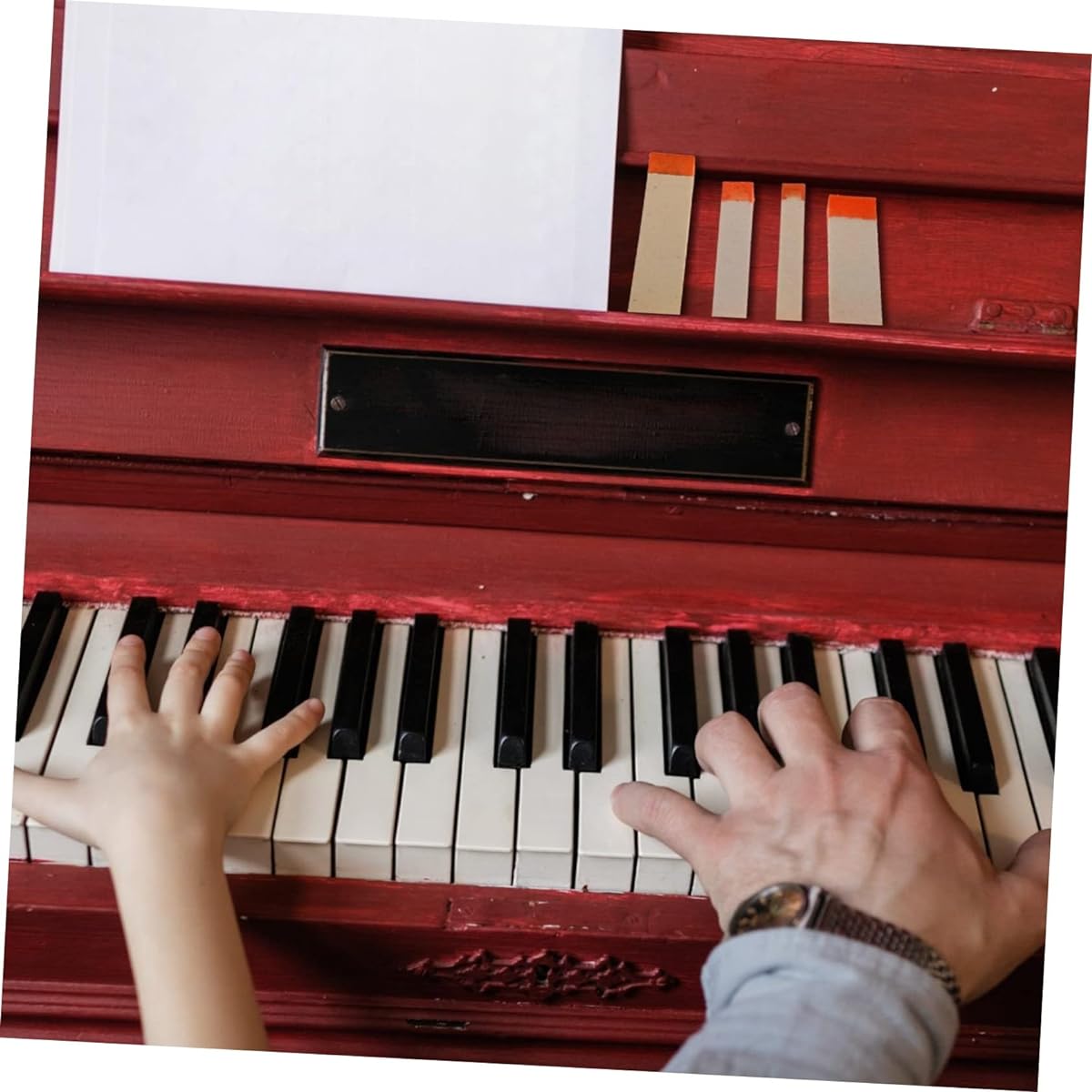 VICASKY 32Pcs Wool Acoustic Felt Restorer Tool Piano Voice Stop Blocks Professional Piano Tuner Piano Accessories Creative Music