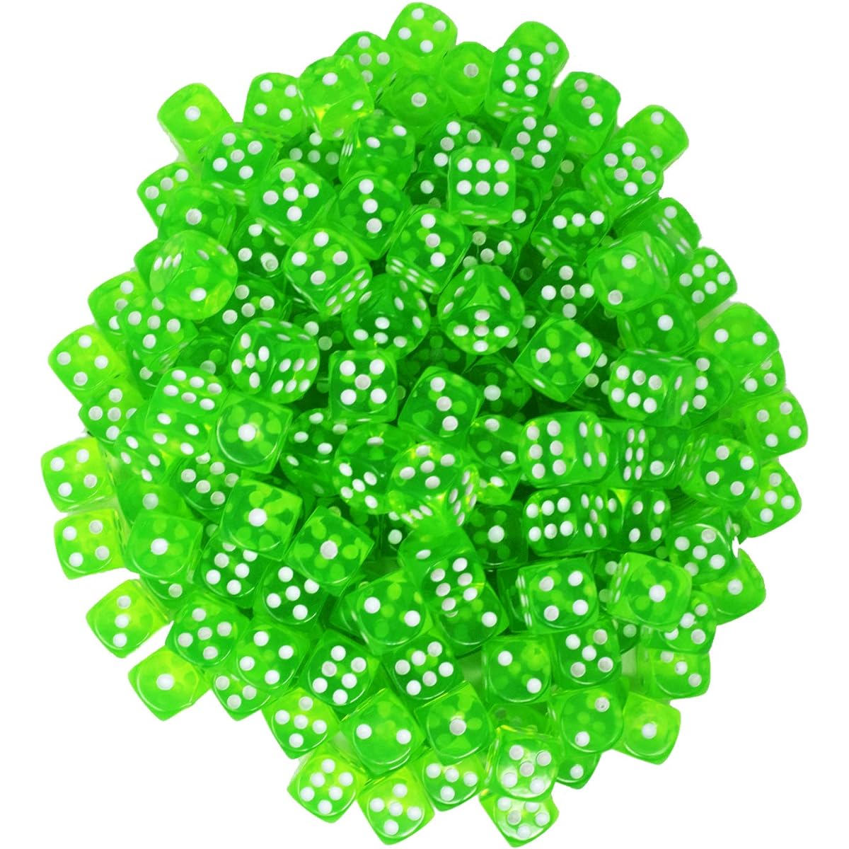 [Da Vinci] Da Vinci 200 16mm 6Sided Translucent Gaming Dice, Green 611-200-green-dice [Parallel Import]
