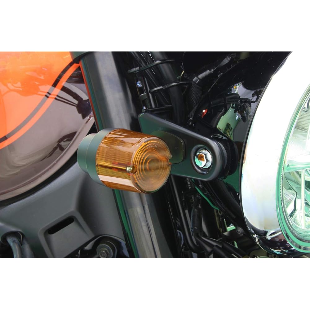 POSH Motorcycle Supplies Turn Signal Kit Super Bike Turn Signal Kit Z900RS/CAFE (18-23) Black Body/Orange Lens 132093-16