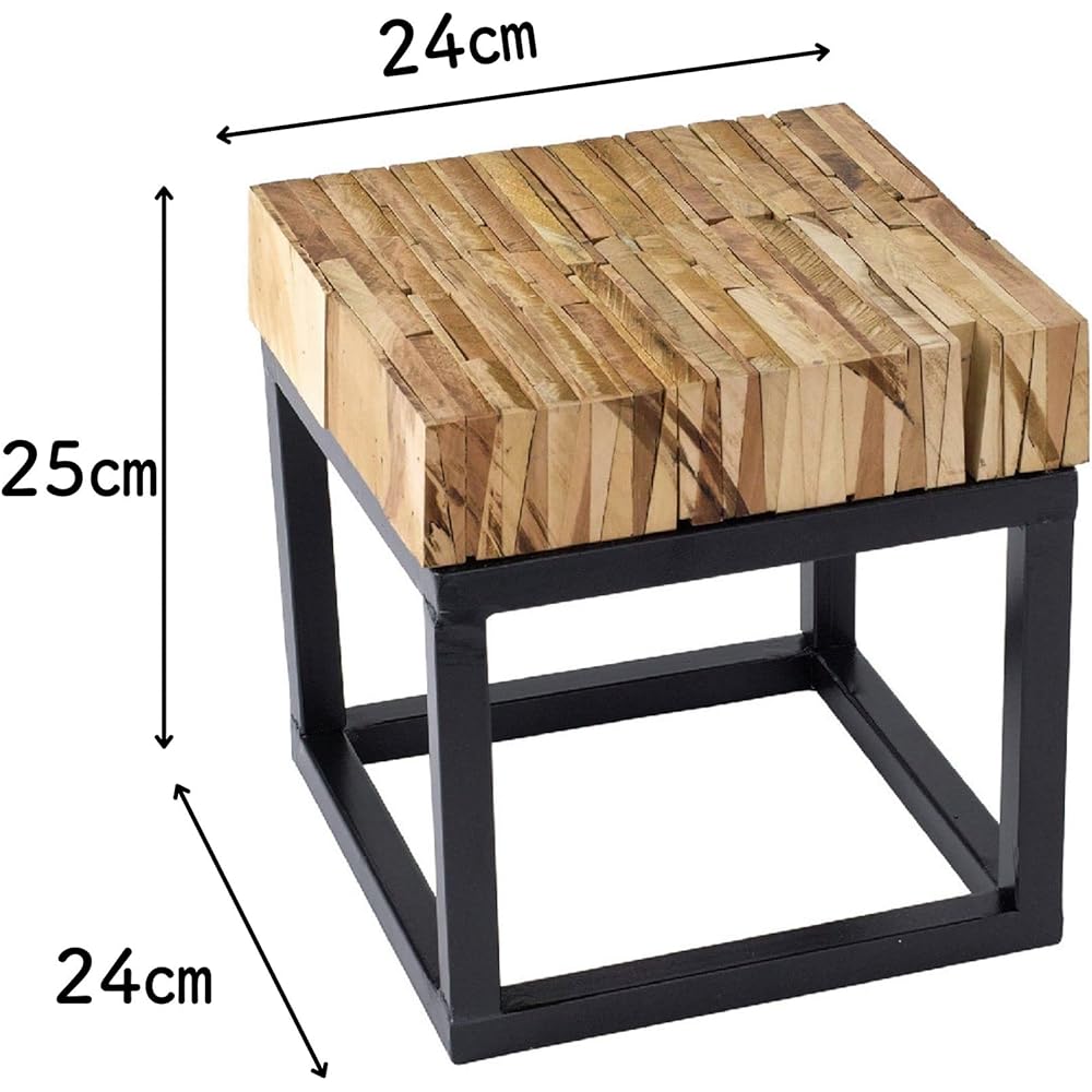 SPICE OF LIFE Parquet Table Square S size (24 x 24 x 25 cm) FESTA HOME SFFL1803