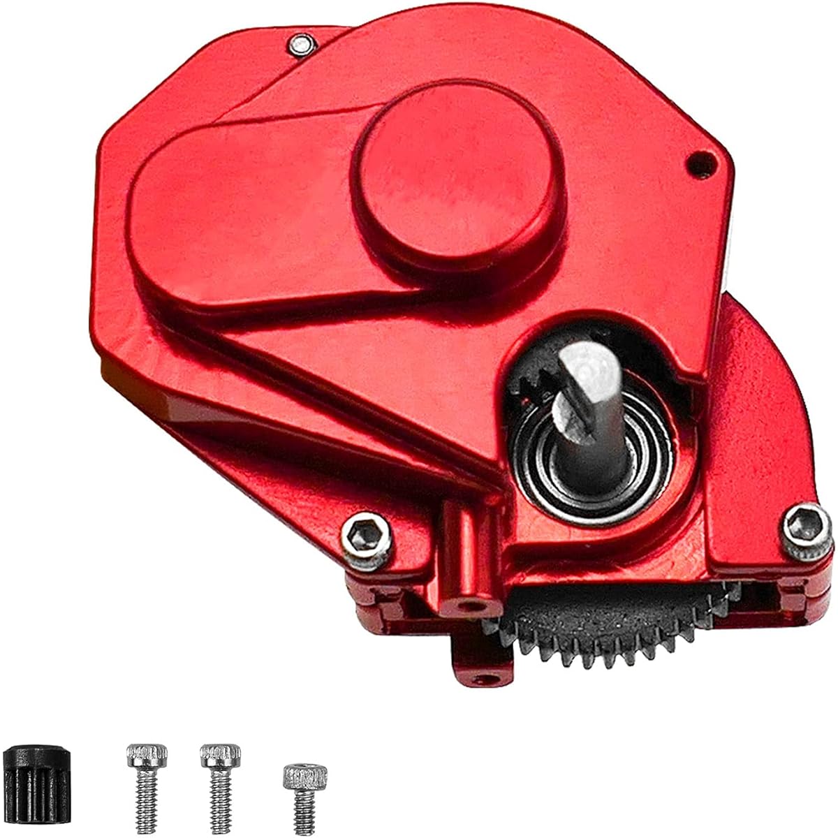 Transmission Gear Box Gearfit for 1/24 Axial SCX24 RC Crawler Aluminum Alloy Red