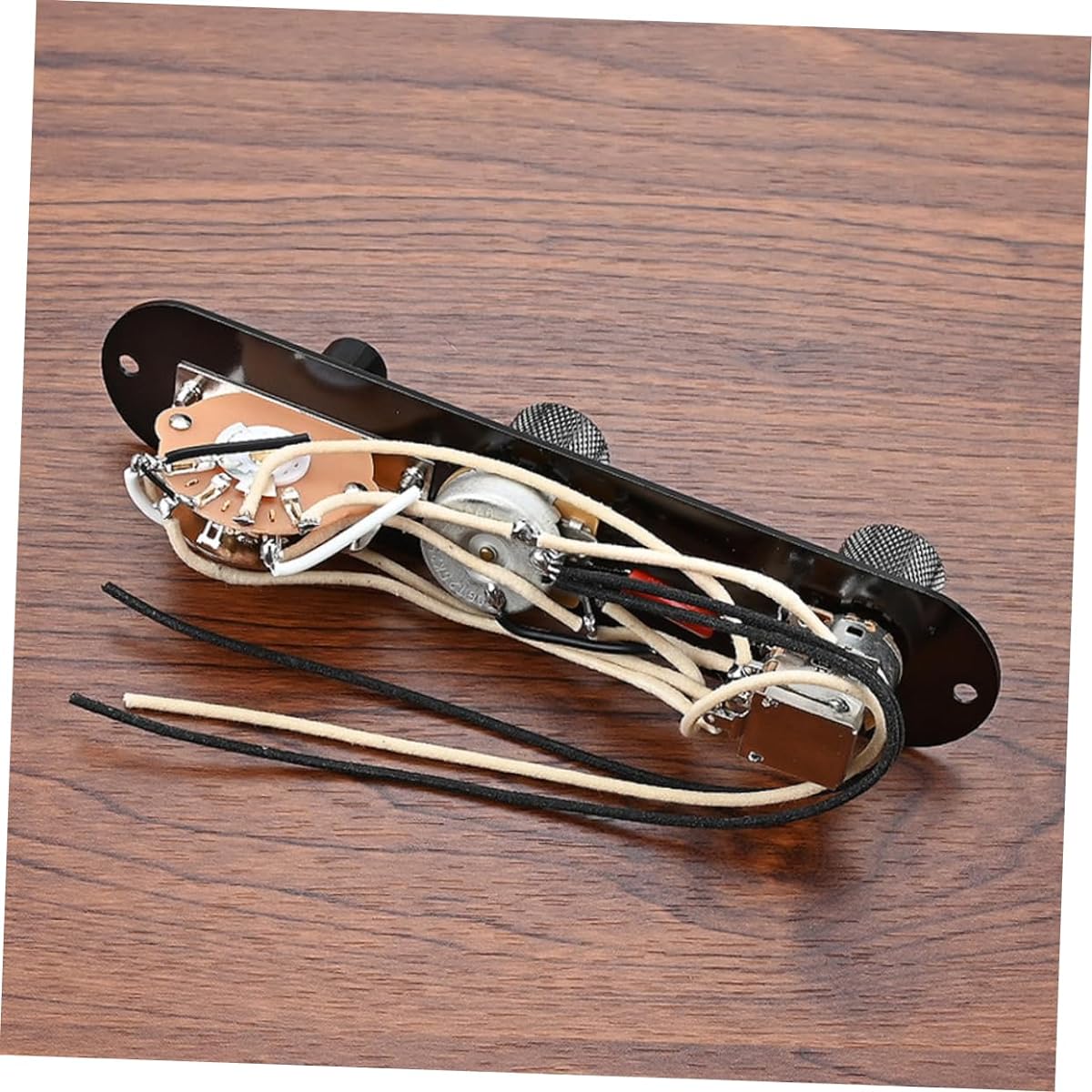 Vaguelly 3 Sets Guitar Line Electric Guitar Control Compartment Metal Guitar 3 Way Guitar Control Plate Guitar Bass Control Knobs Saddle Plate Guitar Accessories