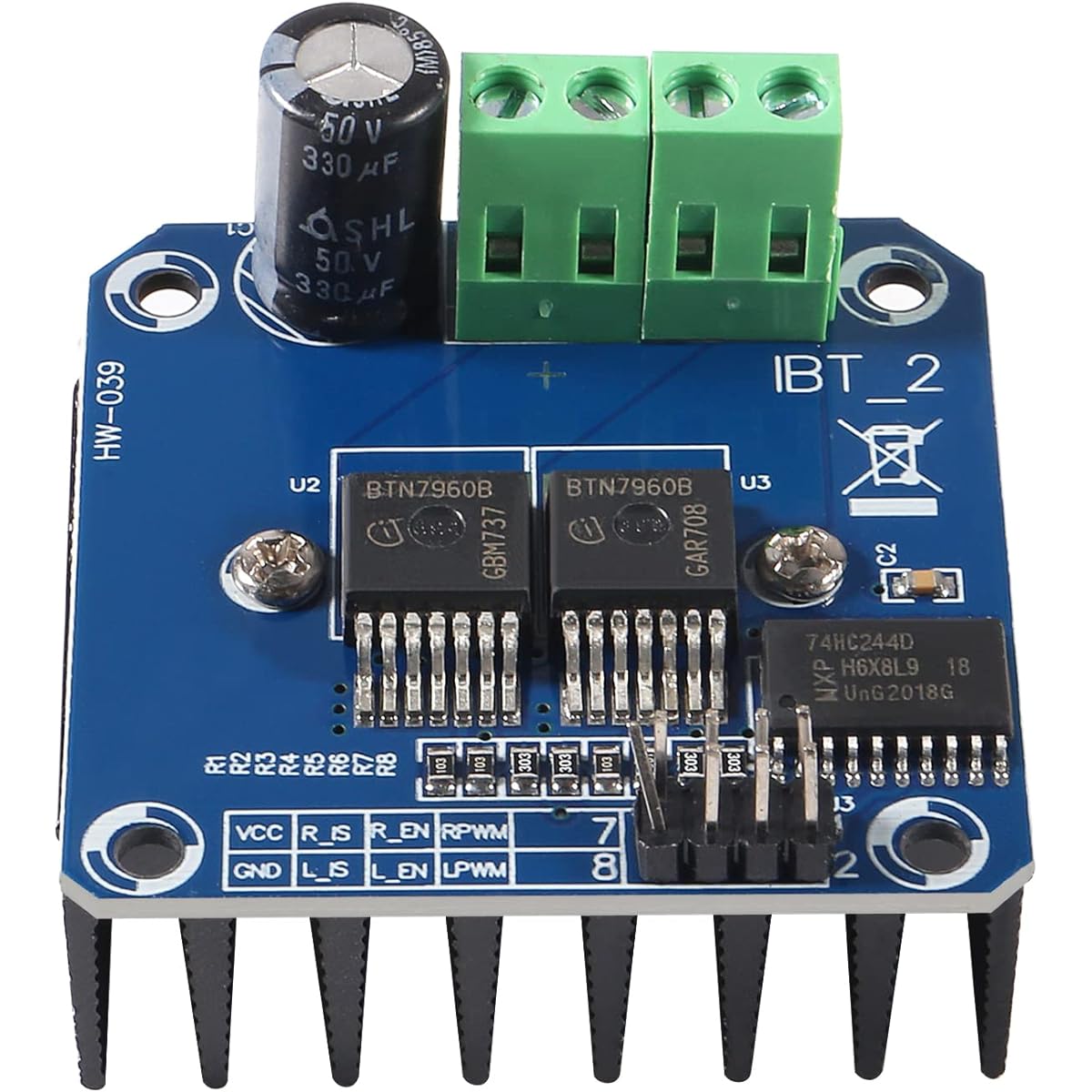 4pcs BTS7960 43A H Bridge Double High Power Motor Driver Module/DIY Smart Car Current Diagnosis