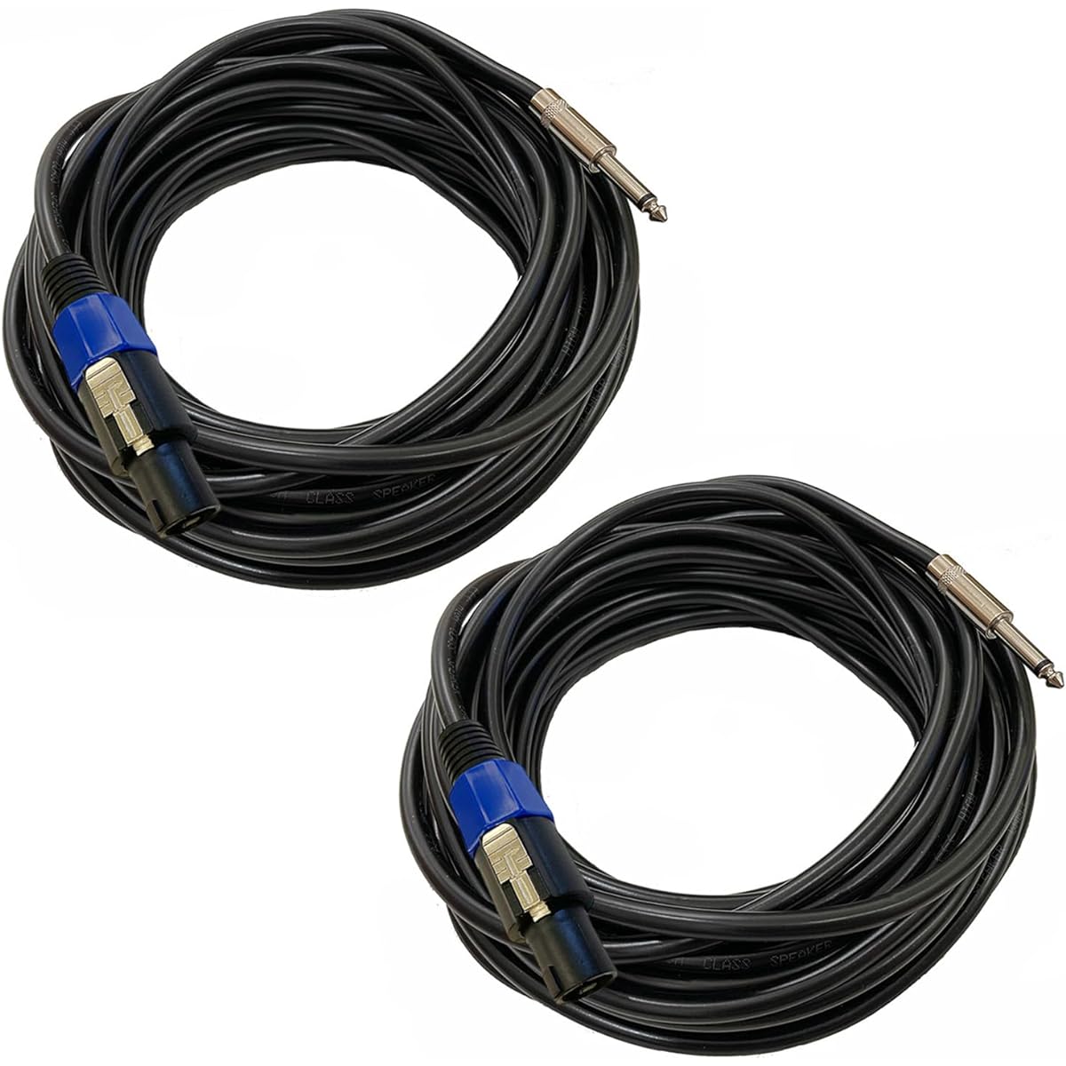 HeyTones 10ft 12 Gauge Professional SpeakON - 1/4" TS Speaker Cable - 12AWG 10ft DJ/PA Speaker Cable Amplifier Connection Wire