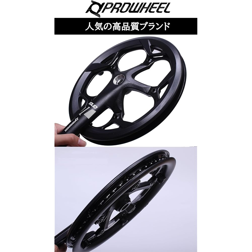 Prowheel 130MMBCD 52T Bicycle Crank Set 165MM/170MM/175MM Crank Arm Set Chain Wheel with Chain Guard/Suitable for Chain Case Suitable for City Bike/Folding/Road/MTB/E-BIKE