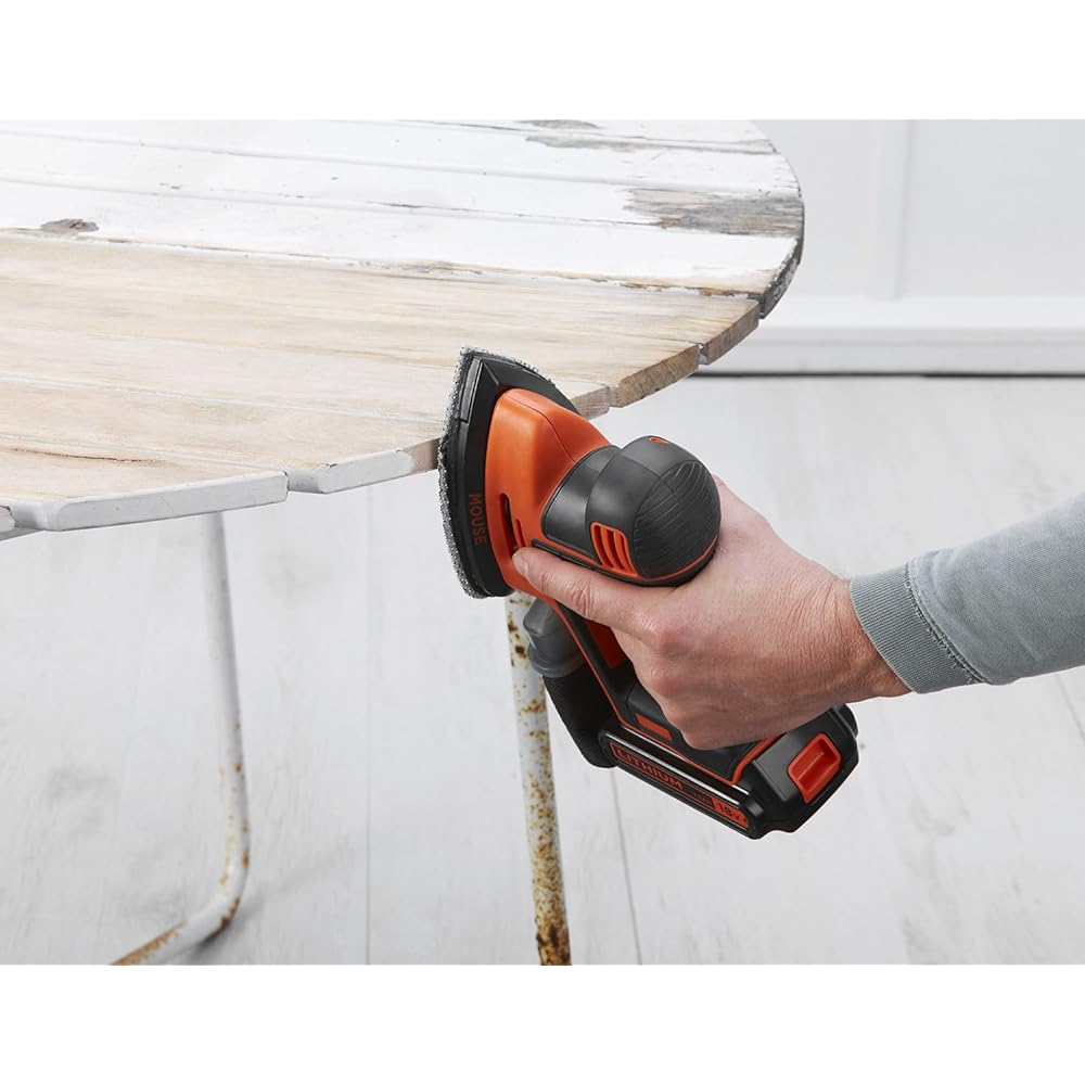 Black and Decker Cordless Mouse Sander Body Only DIY Power Tool Polishing Tool Dust Collection Function Lightweight Compact BDCDS18B
