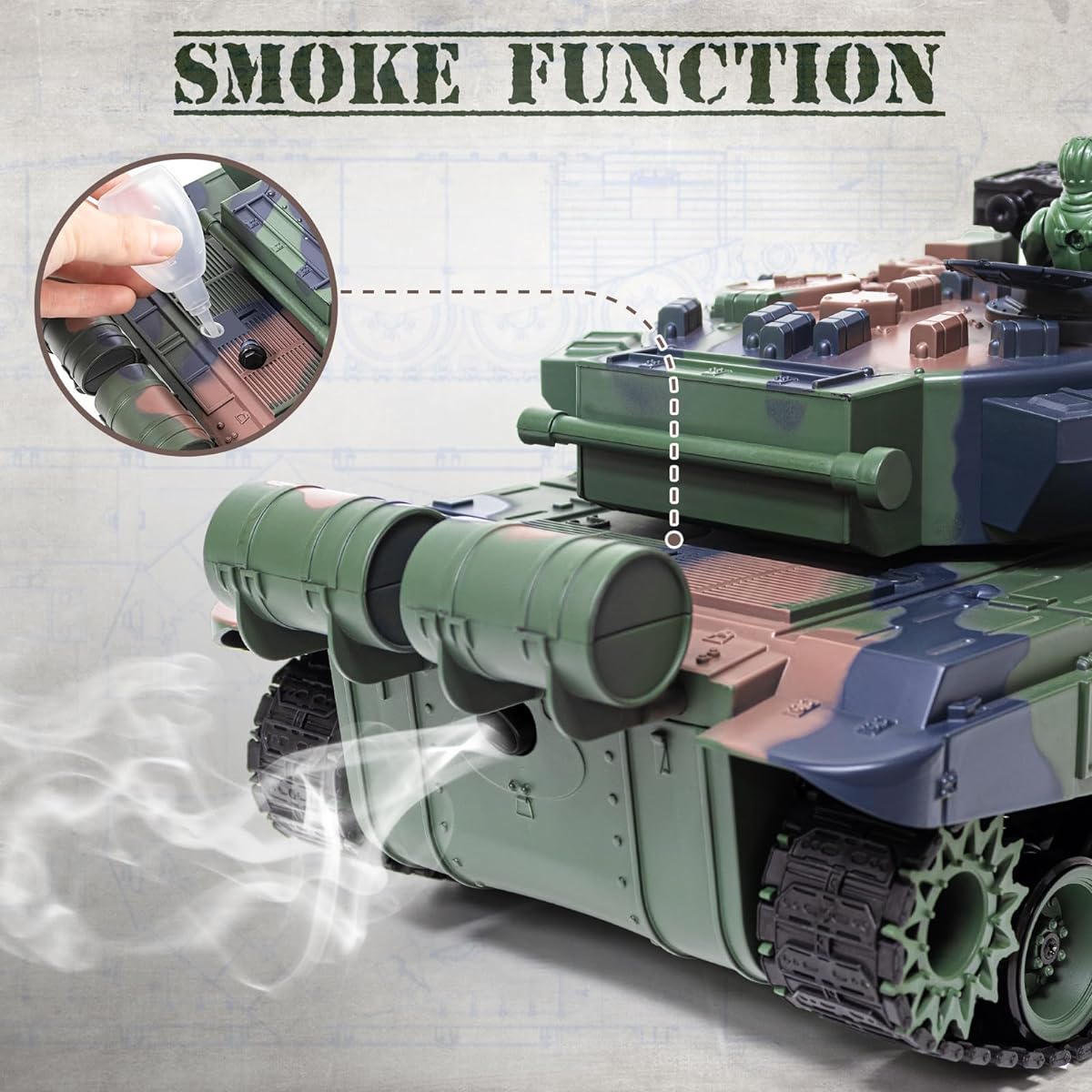 Supdex RC Tank 2.4G Remaote Control T90