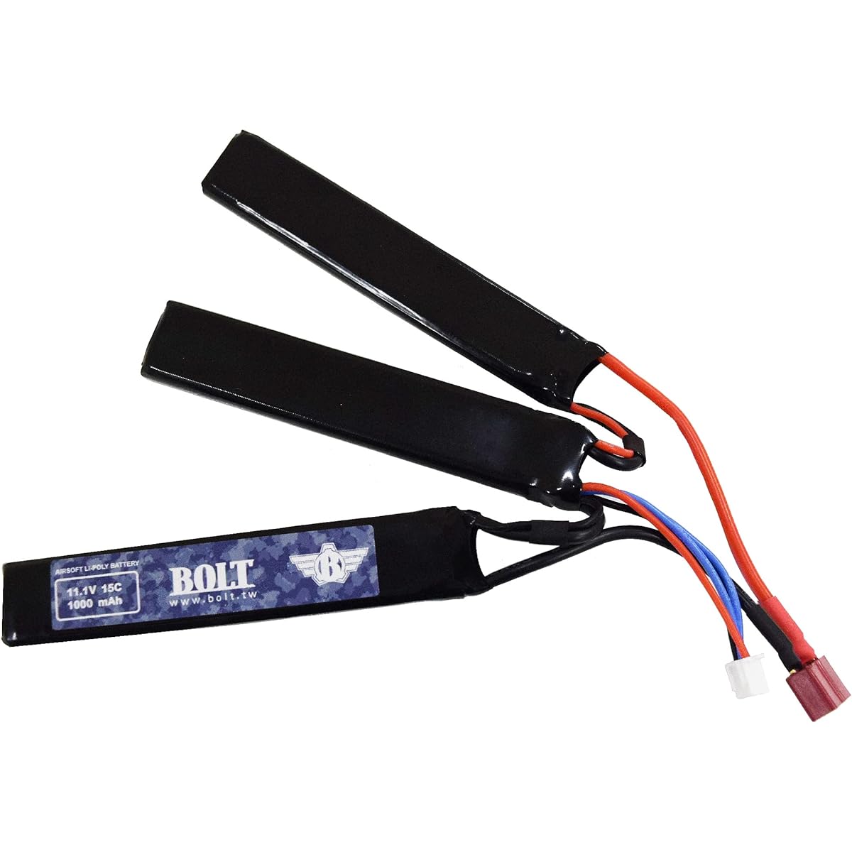 BOLT Airsoft BOLT Airsoft Li-Po 3-way battery 11.1V 15C 1000mAh T-type connector BTY-08