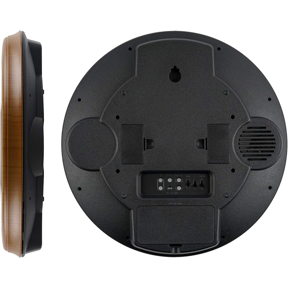 CASIO Wall Clock Radio Wave Brown Diameter 35.3cm Analog Always On Wild Birdsong Time Signal Function Temperature Humidity Calendar Display ITM-900FLJ-5JF