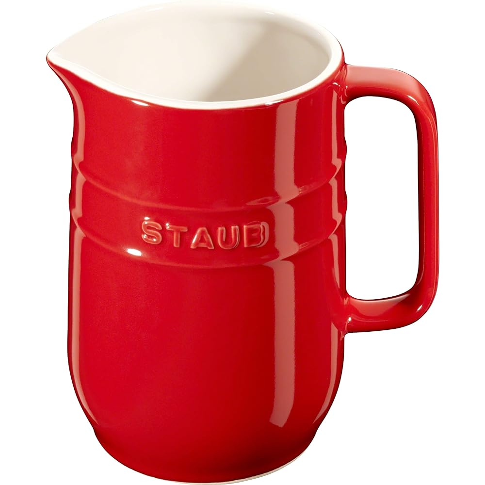staub "Pitcher Cherry 1L" Ceramic Carafe Jug Server Microwave Safe [Authorized Japanese Product] Pitcher 40511-583