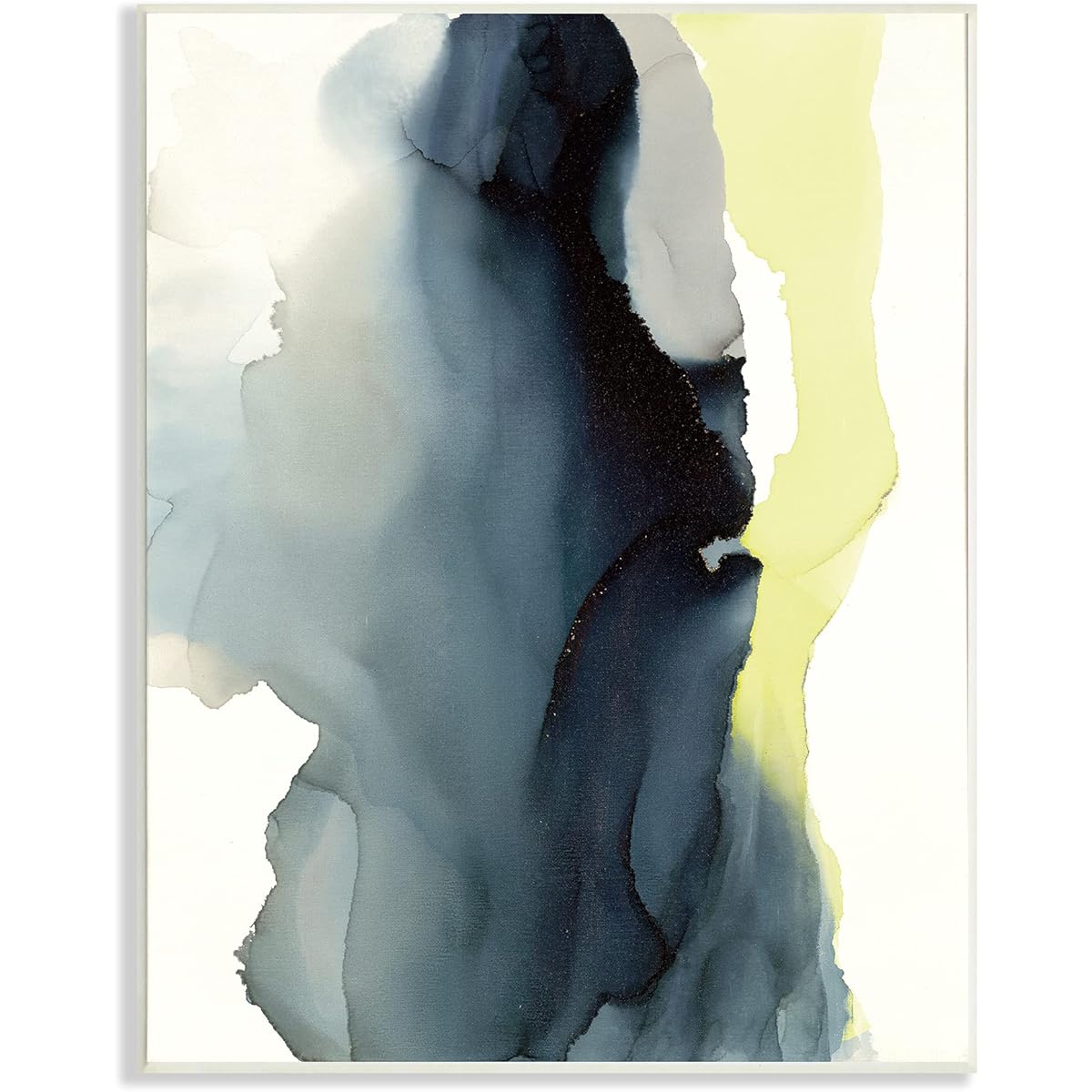 Stupell Industries Liquid Layer Abstract Art, Blue Yellow Distortion, Designed by Kippi Leonard, Grey