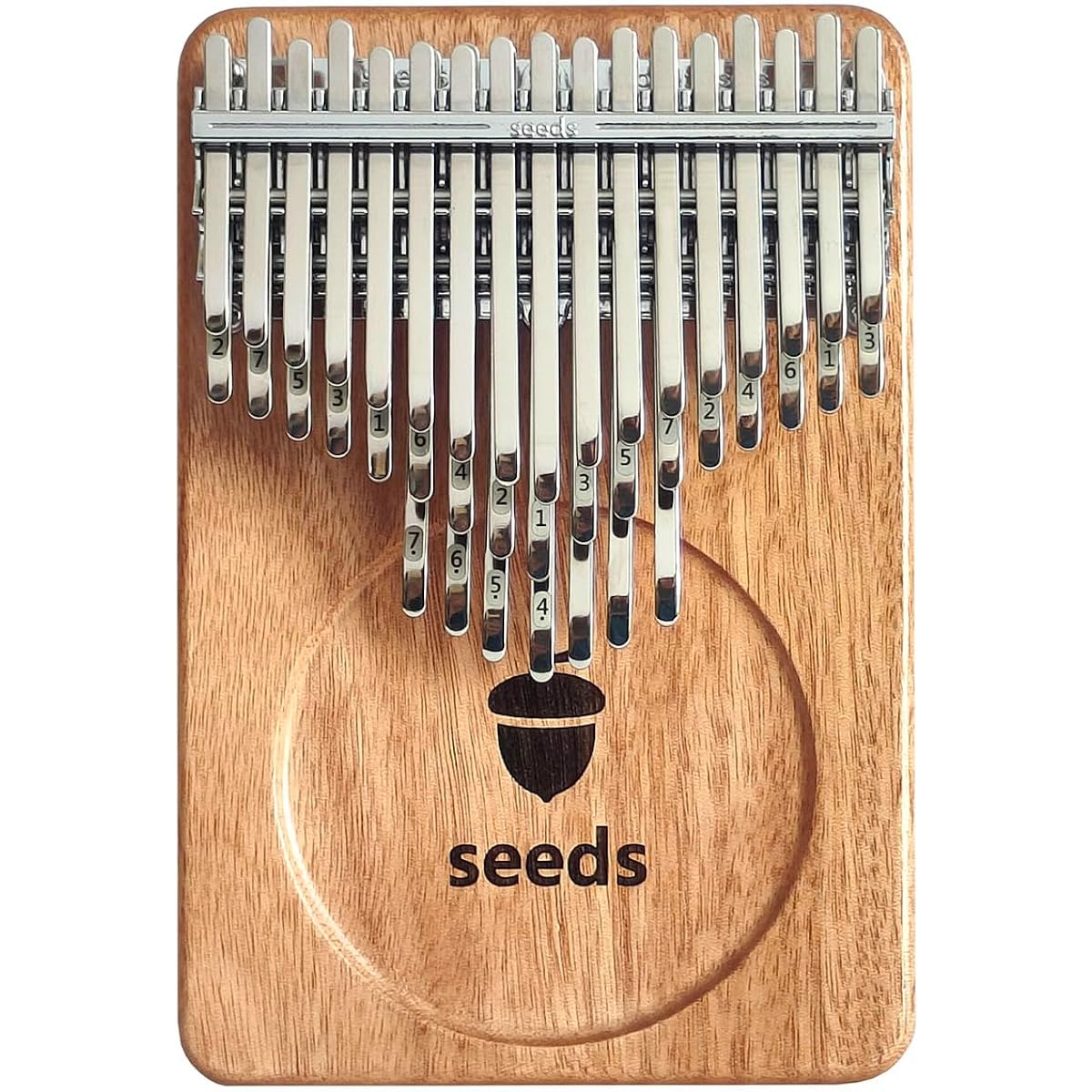 seeds Kalimba 41 keys lightweight thumb piano beginner set (3 tiers with semitones Okoume)
