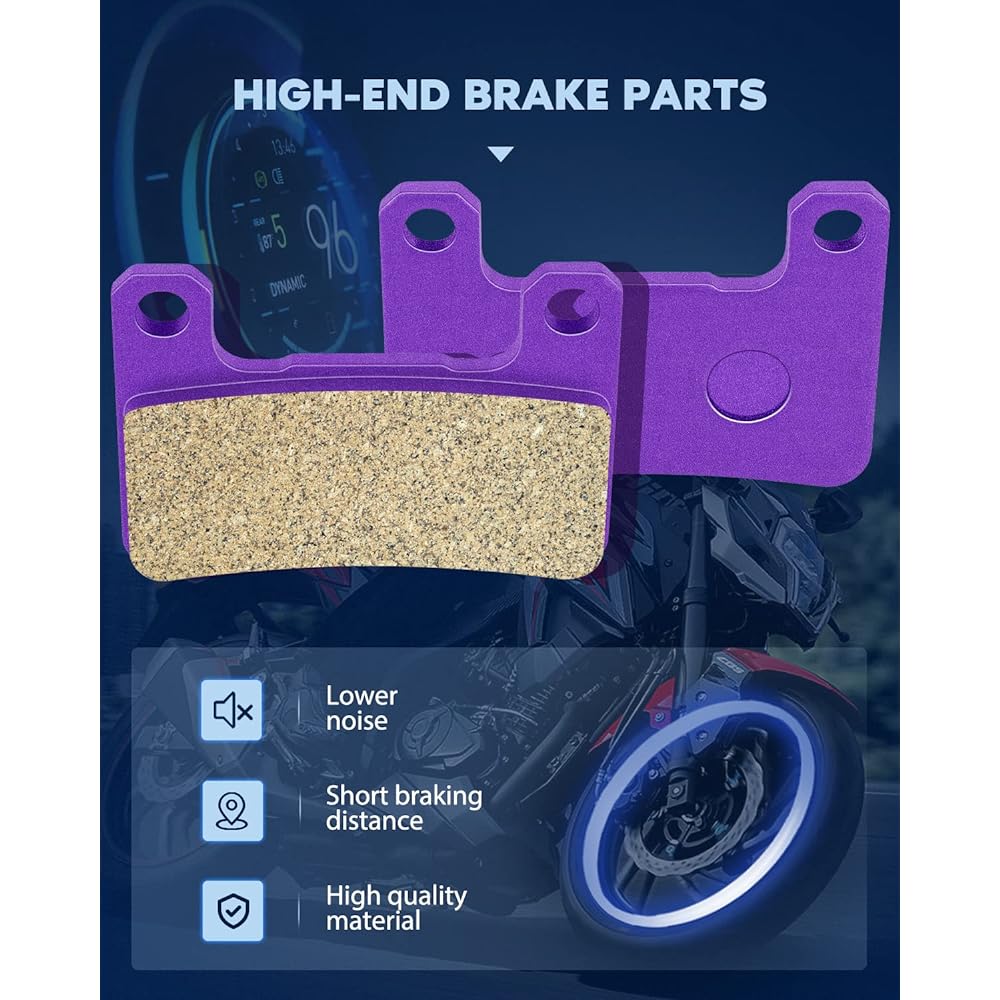 ECCPP FA379 FA254 Brake Pad Front and Rear Carbon Fiber Replacement Brake Pad Kit 2006-2009 Suzuki, 2008-2009 2011-2012 Suzuki Hayabusa, 2013 Suzuki Hayabusa GSX1300RA ABS