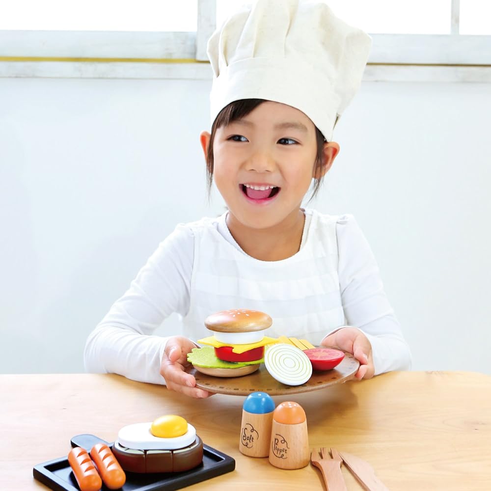 First Play House Western Restaurant Set Magnet Wooden Toy Educational Toy Play House Woody Puddy