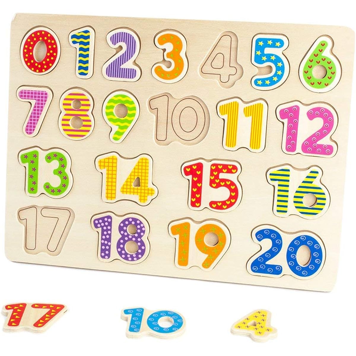 Imagination Generation Professor Poplar's Wooden Number Puzzle Board