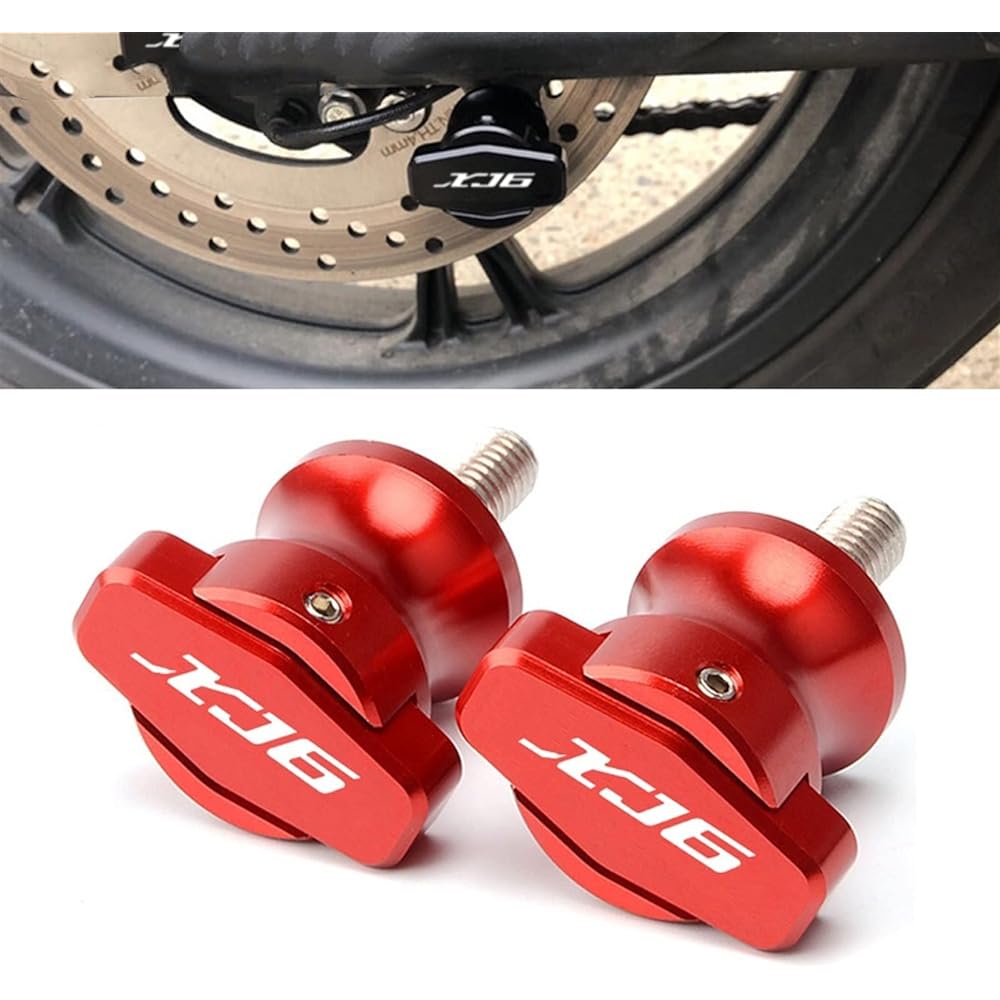 DEMUR Motorcycle M6 Swing Arm Spool Slider Rear Swing Arm Swing Arm Stand Screw Paddock For Yamaha XJ 6 XJ6 Diversion 2009-2015 Swing Arm Slider Spool (Size : Red)