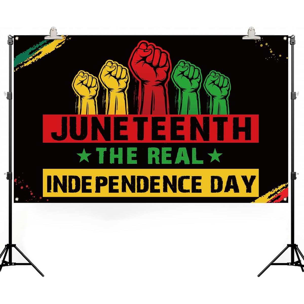 Happy Juneteenth Day Photo Booth Background June 19, 1865 Independence Freedom Day Indoor Outdoor Party Wall Background Decor
