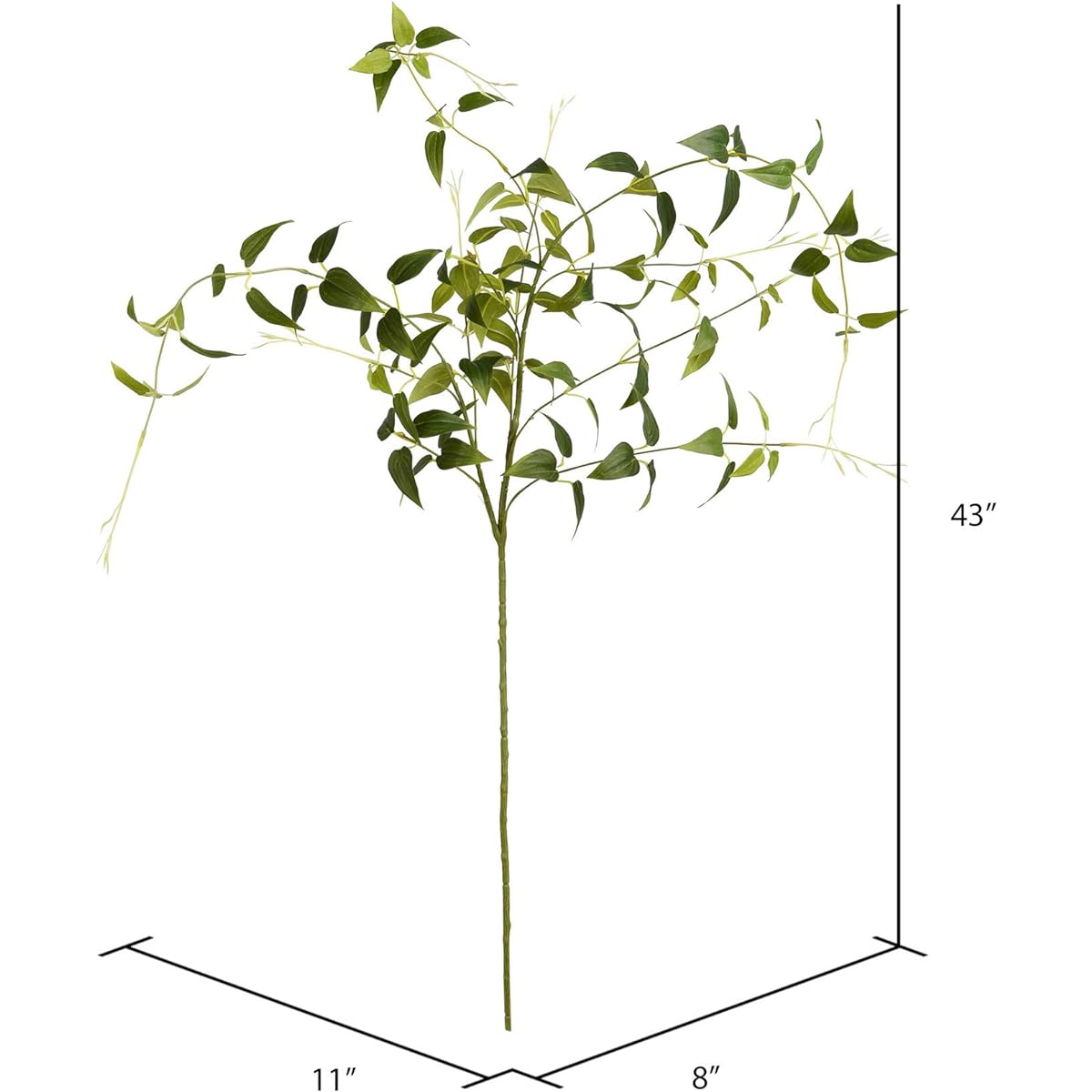 Vickerman FA187801 Green Clematis Floral Stem 3 Pieces