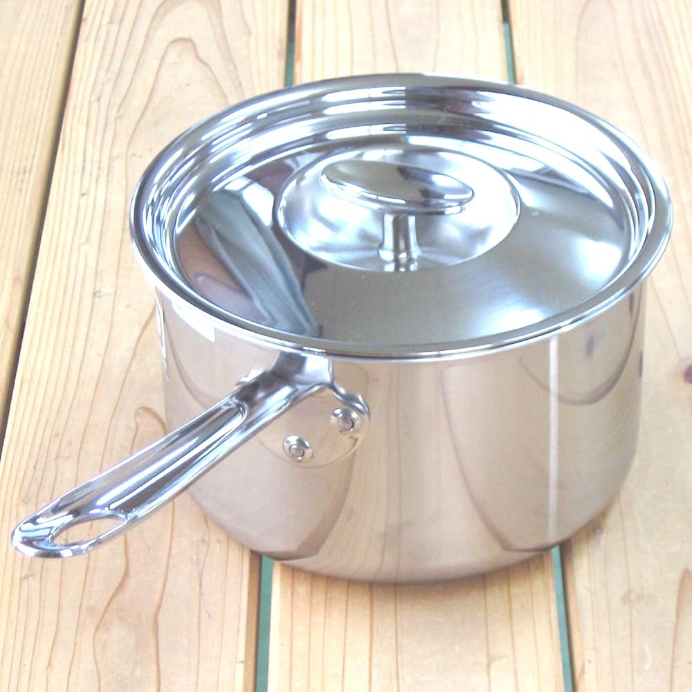 Nagao TOWA One Hand Pot 18cm Aluminum Clad Triple Layer Steel Compatible with IH Made in Japan