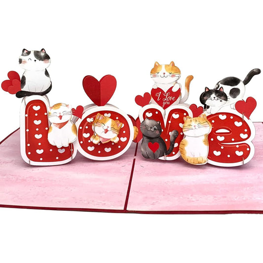 22CRAFT Father's Day Pop Up Card - Beloved Cat Father's Day Card 6" x 8" - Wife Daughter Son Kids Husband/Grandpa/Dad/Dad/Birthday Pop Up Father's Day Card