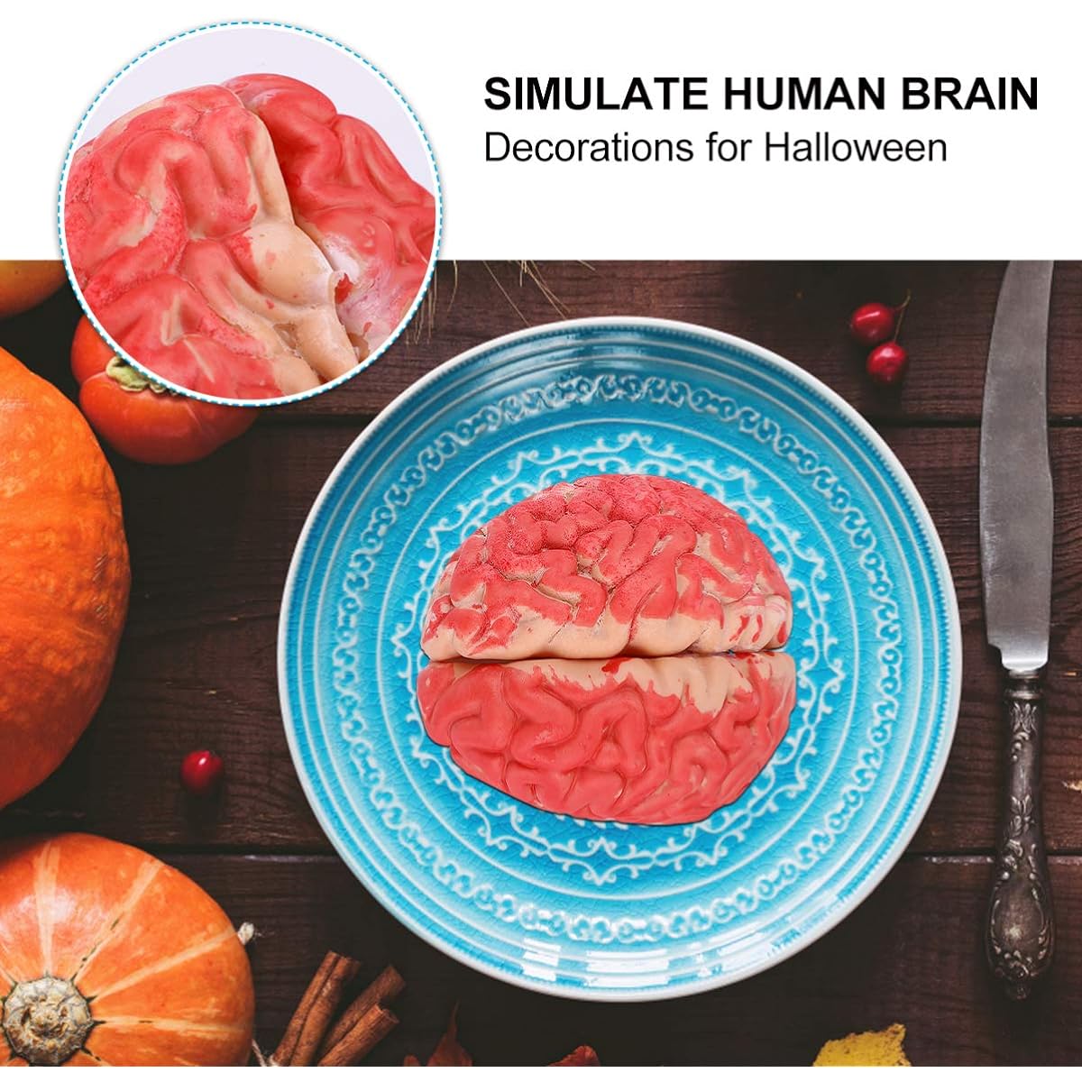 TOYANDONA Bloody Brain Fake Body Parts Halloween Horror Props Halloween Party Haunted House Decoration