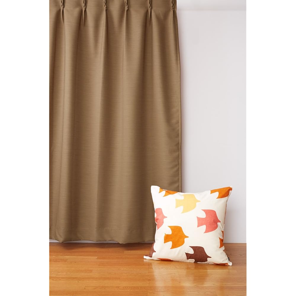 Quarter Report 16 Sizes to Choose from, Blackout Grade 1 Curtains, Flame Retardant, Washable, Glen Oak, Width 100 x Length 220cm, Set of 2, Washable [Made in Japan]