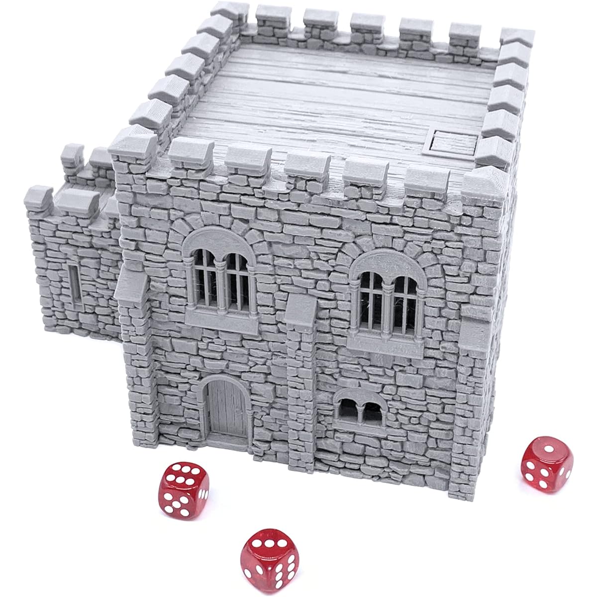 EnderToys Norman Square Keep by Printable Scenery 3D Printed Tabletop RPG Scenery and Wargame Terrain 28mm Miniatures
