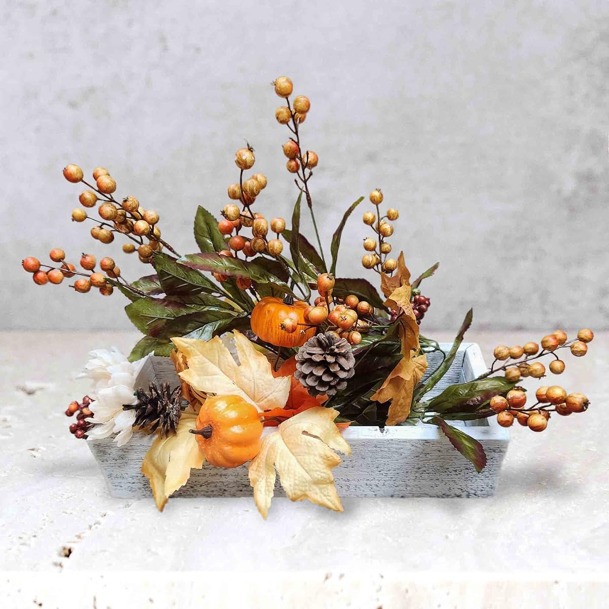 Rockin' Wood Rustic Wood Box for Centerpieces - Made from Real Reclaimed Barnwood - Perfect for Centerpieces and Wood Storage Boxes (15.5 x 6 x 4, White)