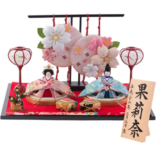 Hina Dolls, Hina Dolls, Chirimen, Haruhana Hina, Width 40cm x Depth 30cm x Height 22cm, Triad M