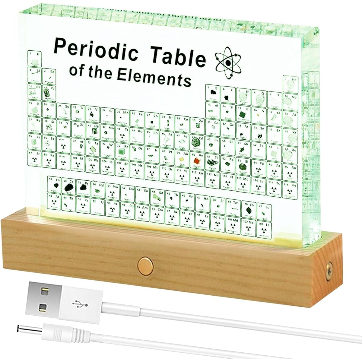 Periodic Table with Real Elements, 2D Acrylic Periodic Table of Elements Handicrafts, Gifts and Crafts Decorations for Students, Kids, Teachers. Oric