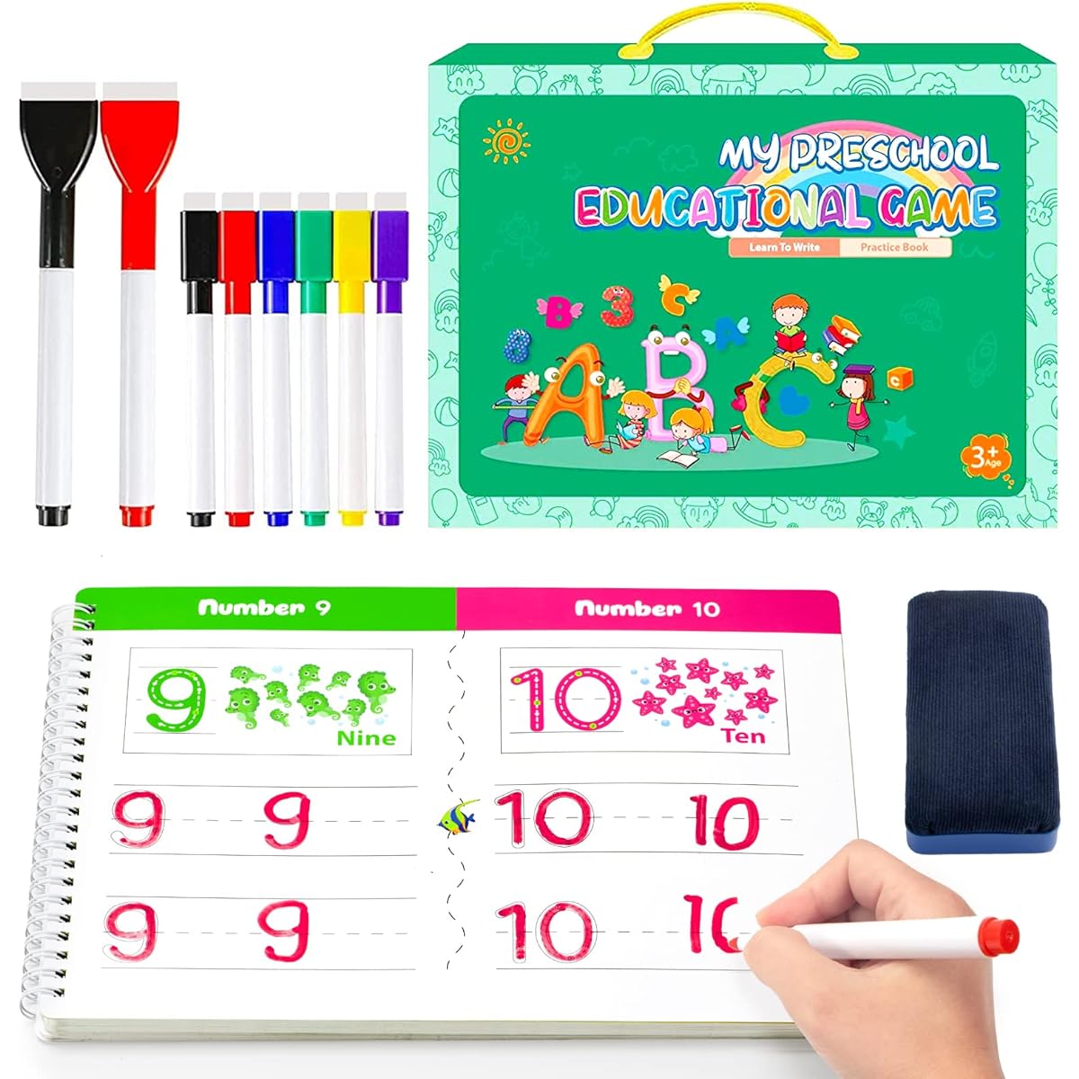 Lrathenk Handwriting Practice Book for Kids, Handwriting Practice Book for Ages 3-5, Learning to Write Workbook