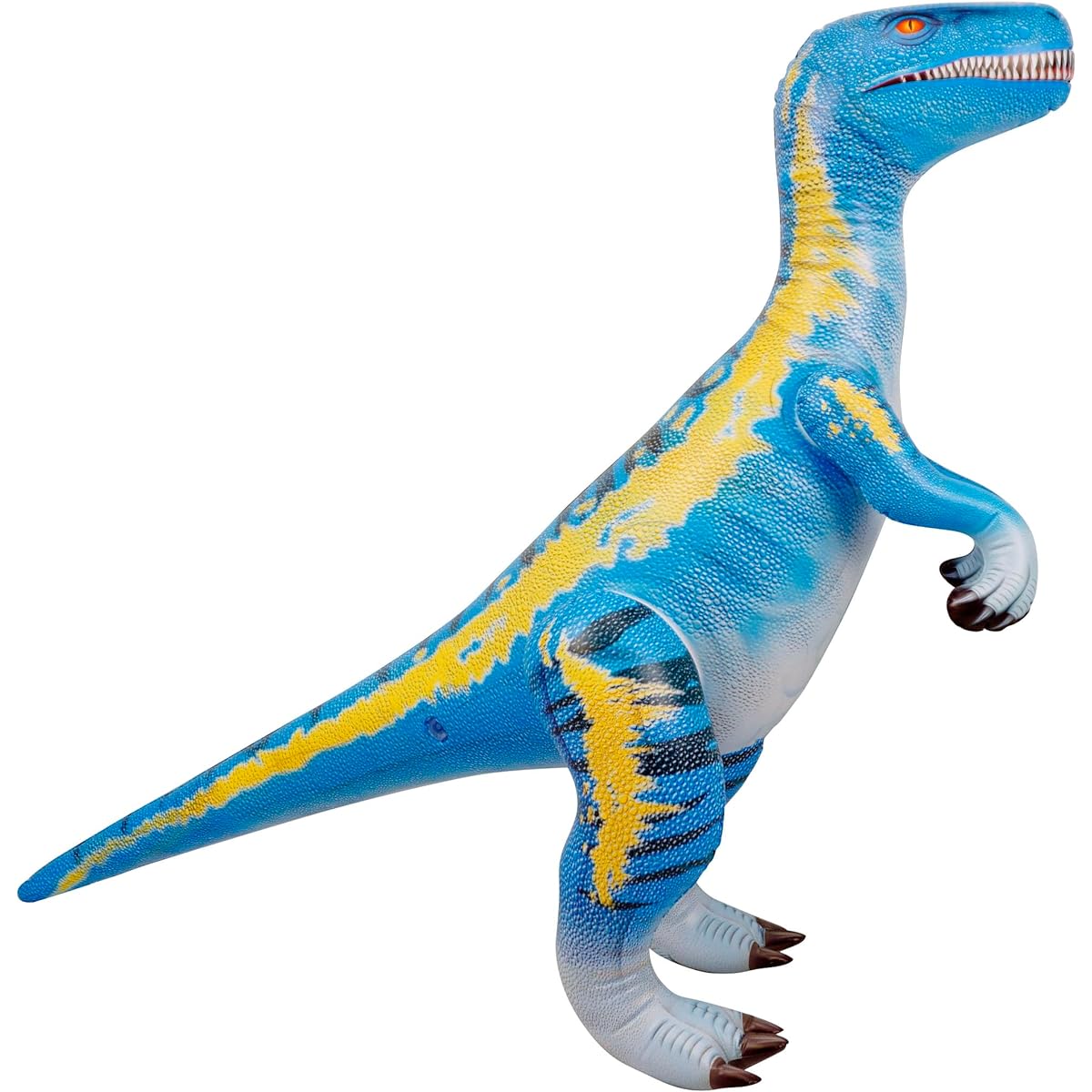 HOHQB Inflatable Dinosaur Party Decorations, Dinosaur Birthday Decorations, Jumbo Dinosaur Balloon Supplies, Dinosaur Party Favors, Pool Floats for Kids (Blue Velociraptor)