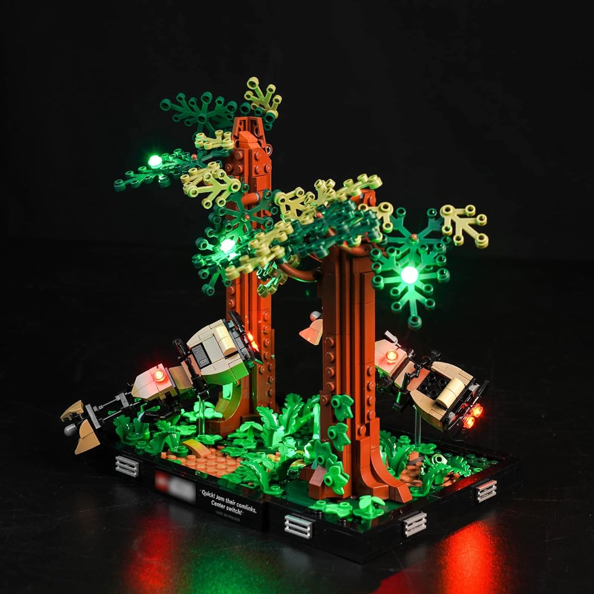 BrickBling LED Light Kit for Lego Endor Speeder Chase Diorama Building Set Creative Lighting Compatible with Lego 75353 Model Not Included Light Only
