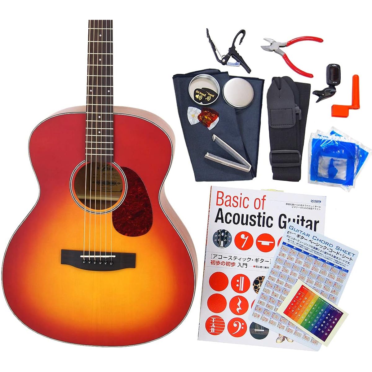 Aria Acoustic Guitar ARIA-101 Acoustic Guitar for Beginners High Grade 16-Piece Set CS [98765] [Safe to Ship After Inspection]