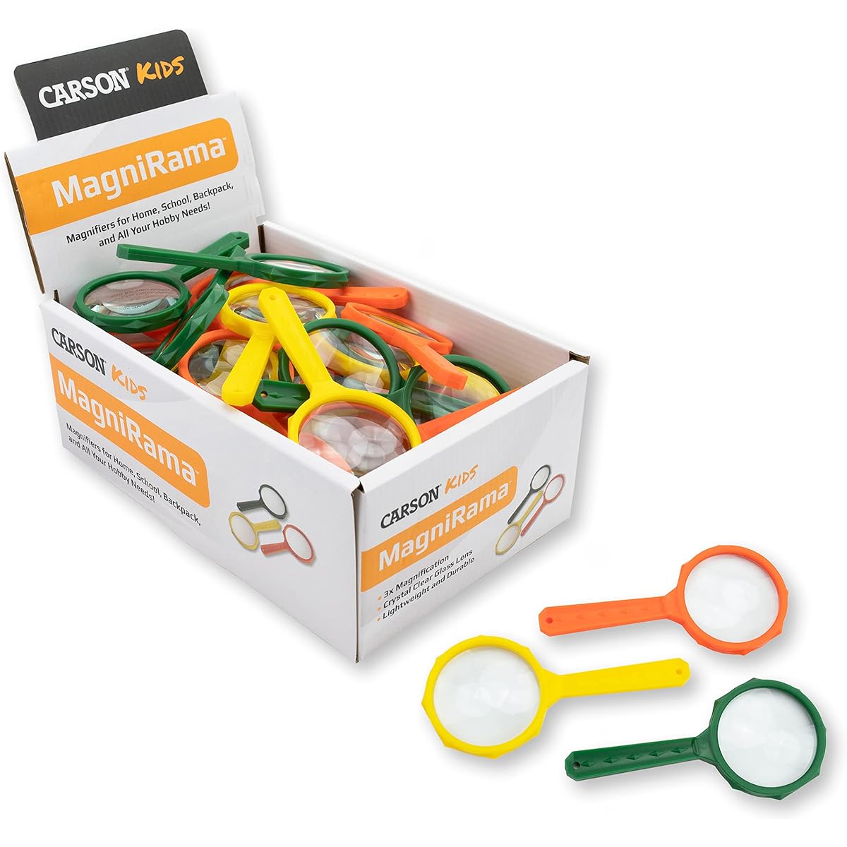 Carson MagniRama JD-3MU 3x Magnifying Glasses, Pack of 50