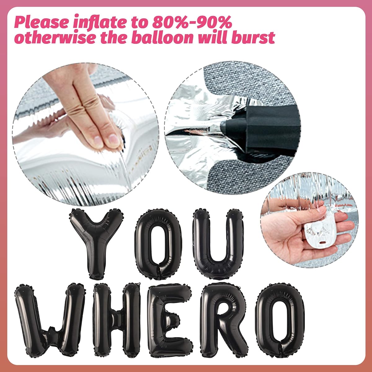 HOMEZZO Boo You Whoee Balloon Banner - Girl Themed Party Decorations Pink Halloween Party Balloon Garland for Bachelorette Bridal Shower Birthday