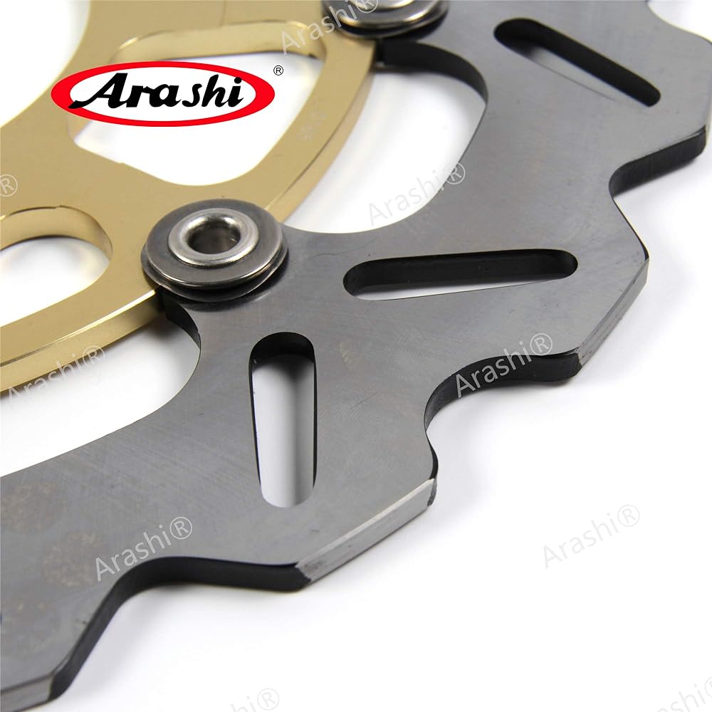 Arashi Front and Rear Brake Disc Rotor for Suzuki GSXR1000 GSX-R1000 2005-2008 K5 K6 K7 K8 Motorcycle Replacement Accessories Gold