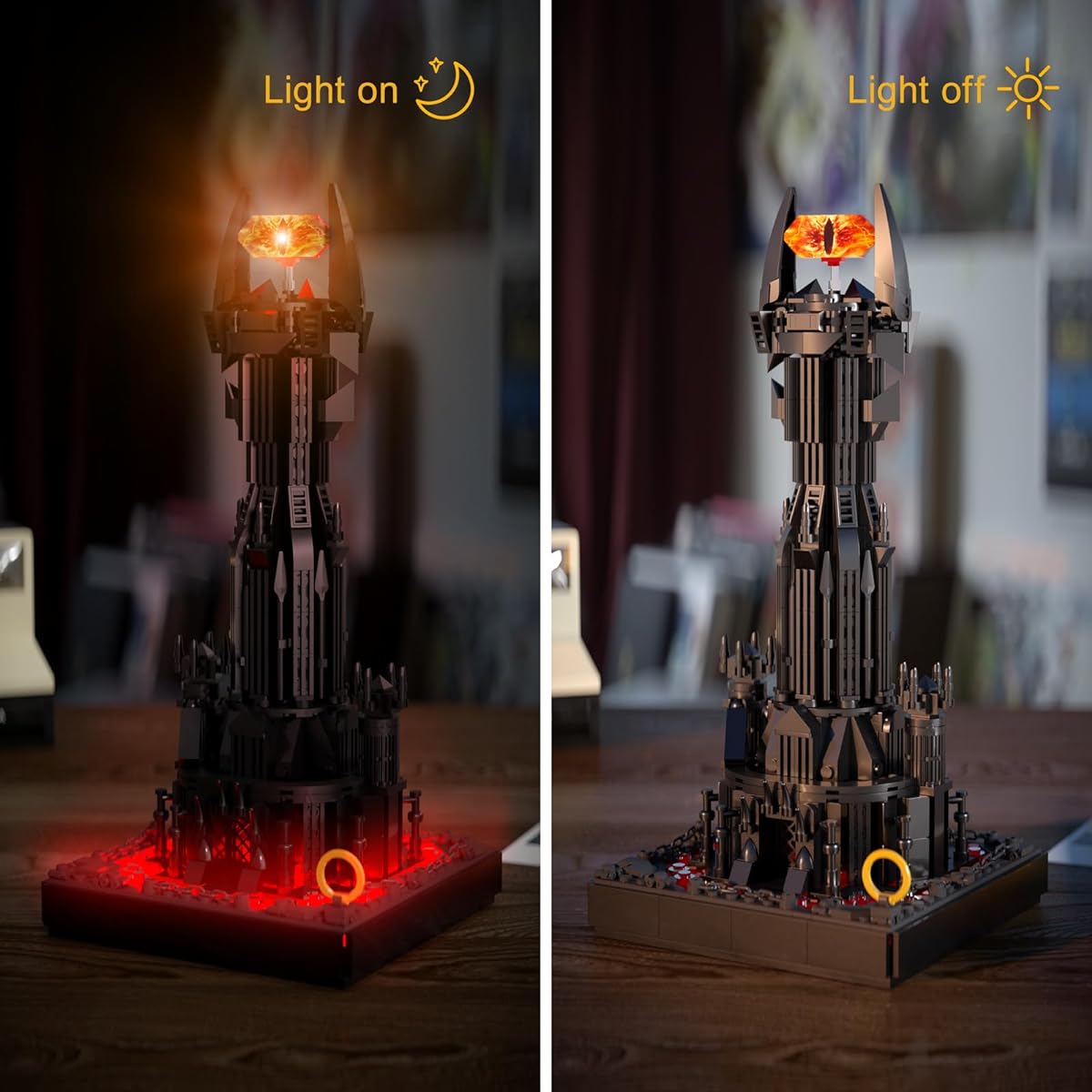 Dark Tower Building Set Compatible with Lego Magic Castle Blocks Set, Castle Building Bricks with LED Lights, Collectible Gift for Adults and Movie Fans, Great for Kids Ages 8-14 (779 Pieces)
