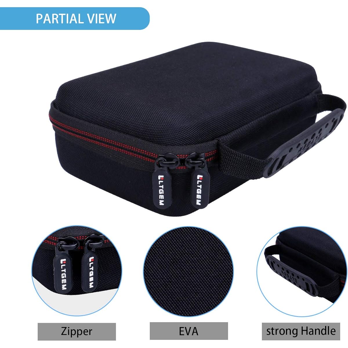LTGEM EVA Hard Case for Zoom H4n Pro Digital Multitrack Recorder - Travel Protective Carry Storage Bag