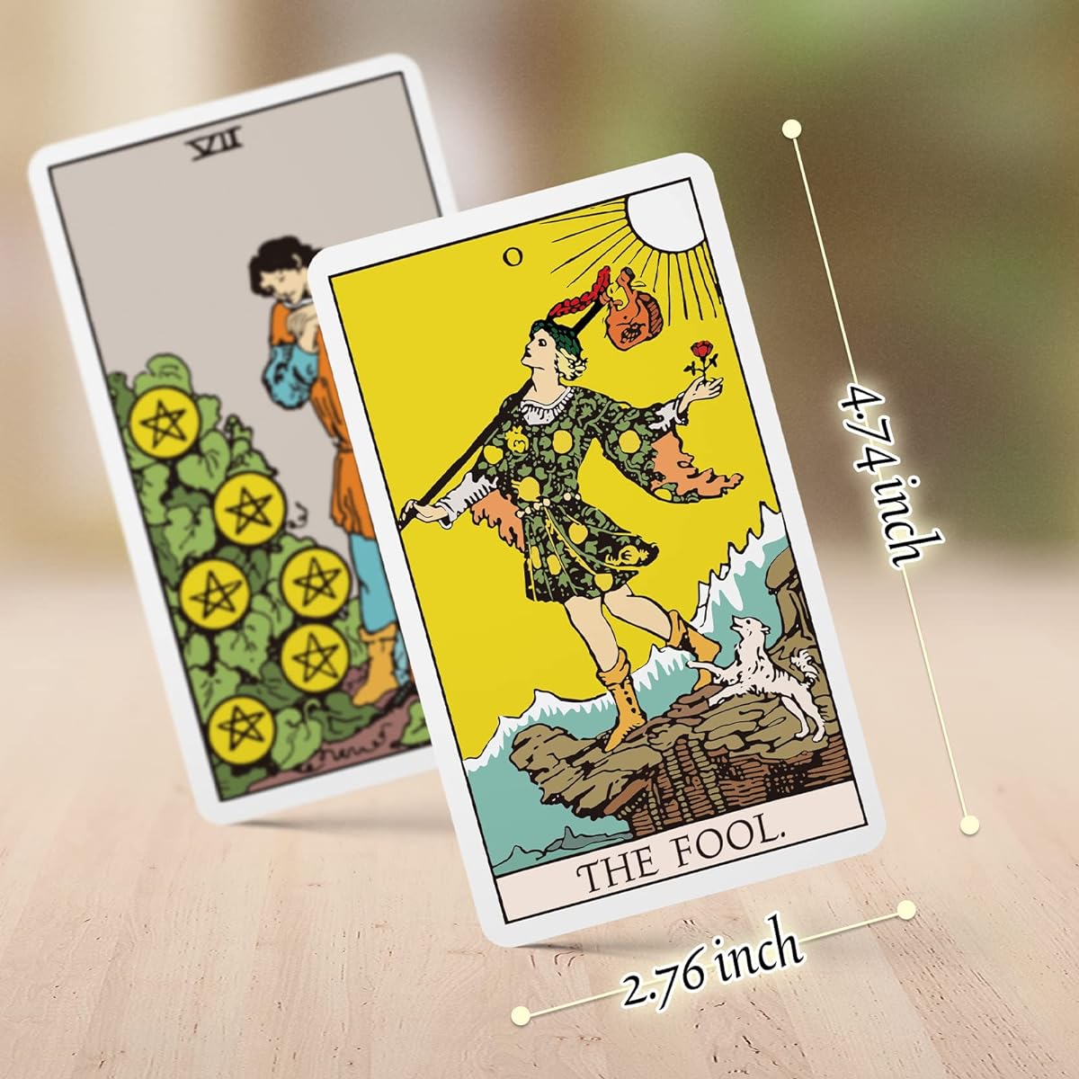 Hihealer Tarot Cards with Guidebook and 7 Chakra Stones, Tarot Deck Cards for Beginners, Expert Readers, Magick, Spiritual Gifts for Women