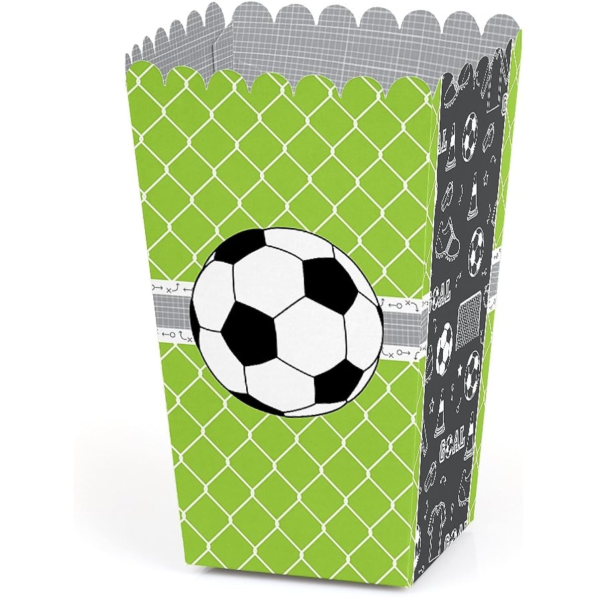 Big Dot of Happiness Goaaal - Soccer - Baby Shower and Birthday Party Favor Popcorn Treat Boxes - Set of 12