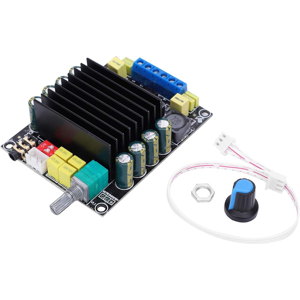 Eujgoov TDA7498 DC 12-36V Amplifier Board 2x100W Dual Channel Output Audio Amplifier with Volume Adjustment Knob