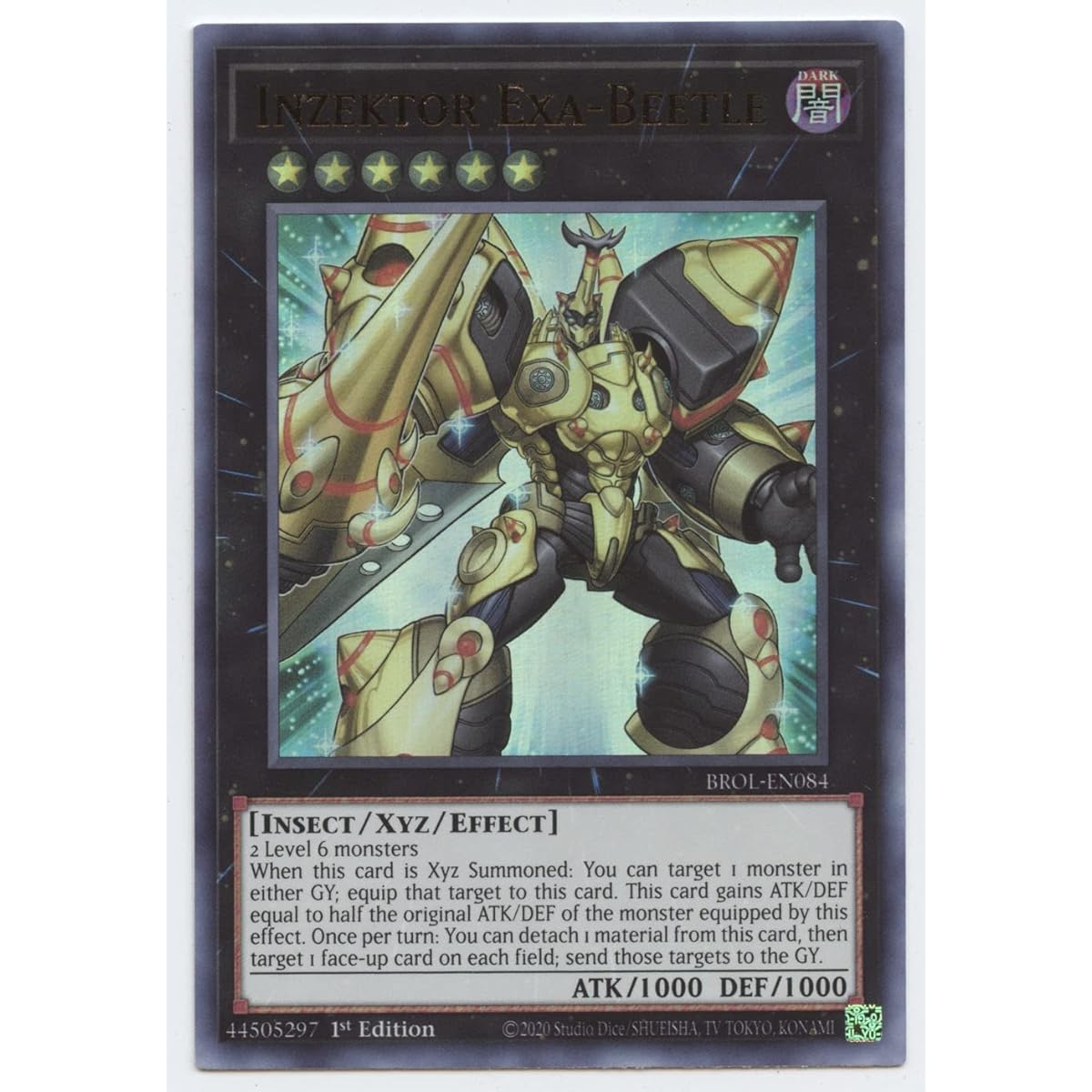 Inzektor Exa-Beetle - BROL-EN084 - Ultra Rare - 1st Edition.