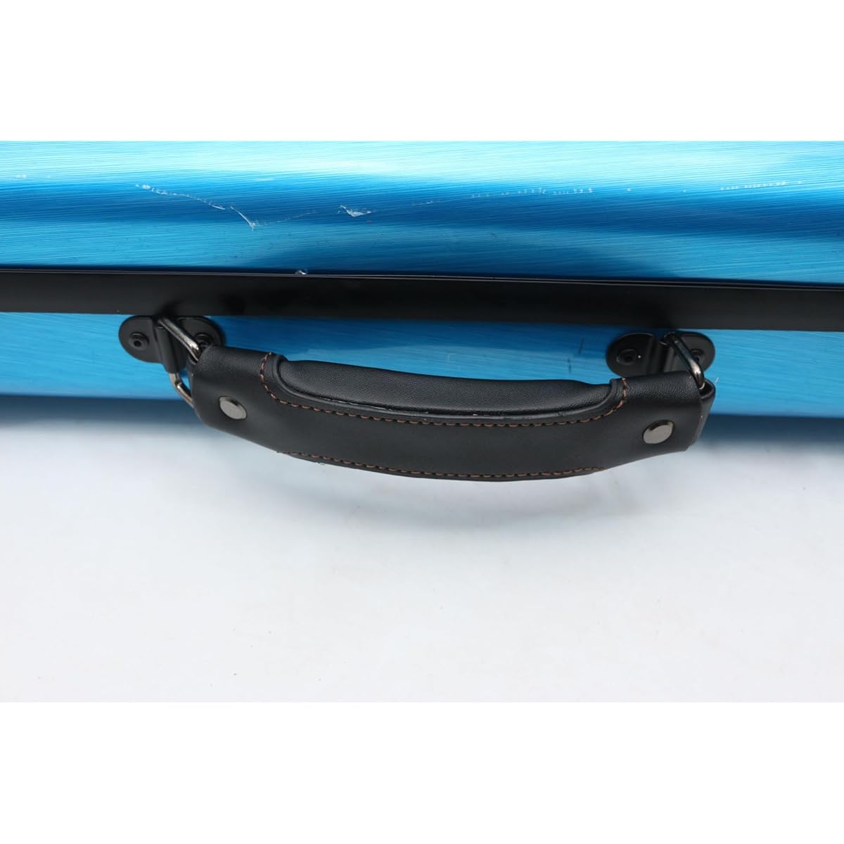 WUQIMUSC Violin Case 4/4 Full Size Hard Shell Waterproof Violin Box Surface Texture Design Travel Case, Blue, #Blue, Back Strap.
