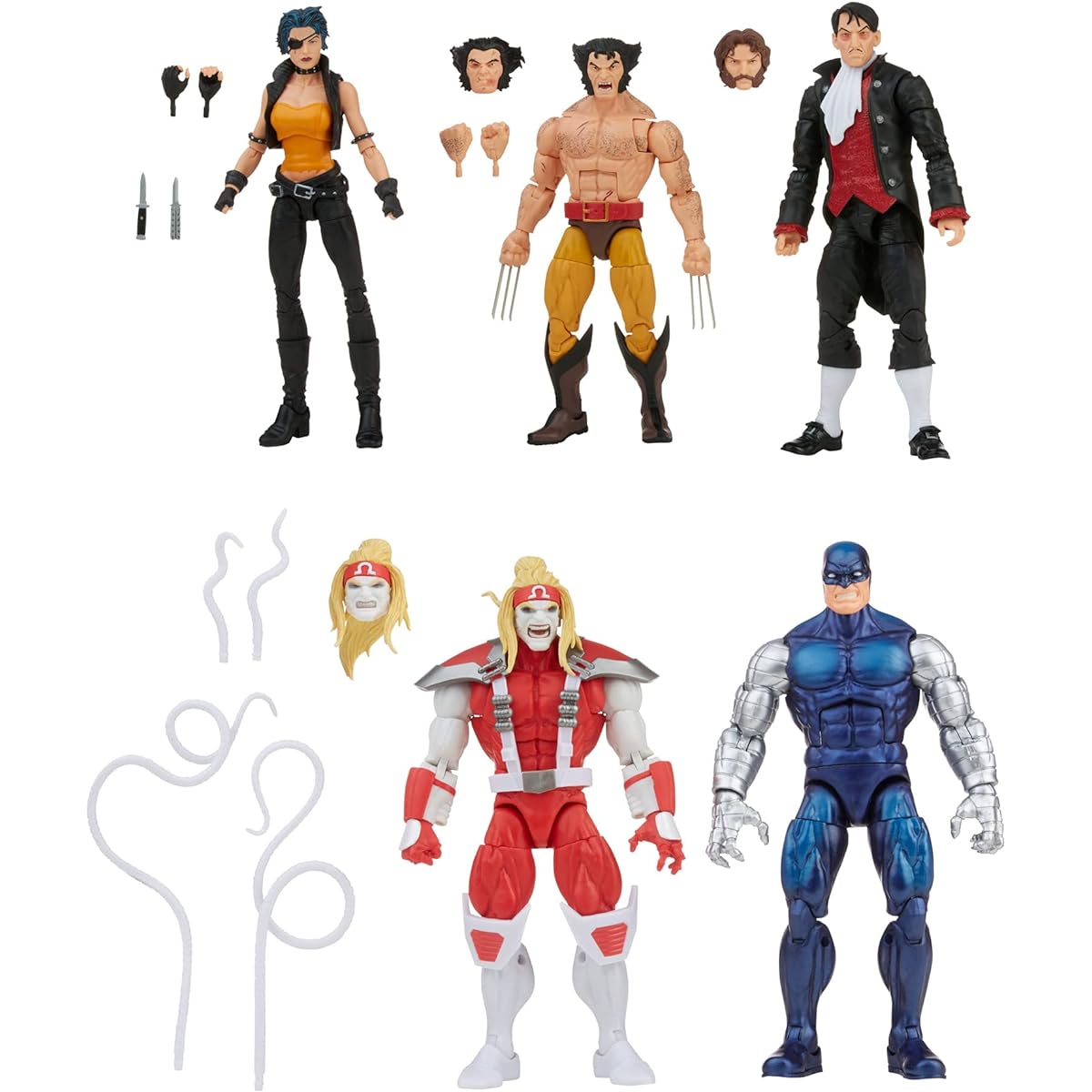 Marvel Legends Series Wolverine 5-Pack Marvel's Omega Red Cyber Callisto Jason Wingard 13 Accessories