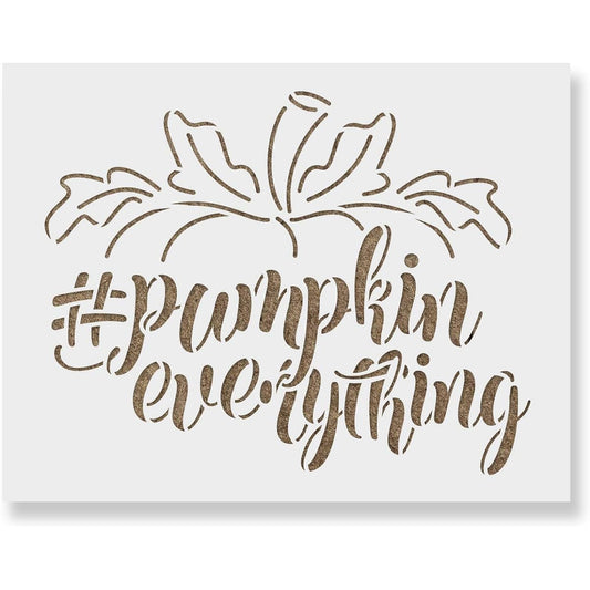 Pumpkin Everything Stencil Template for Walls and Crafts - Reusable Stencils for Small & Large Paintings