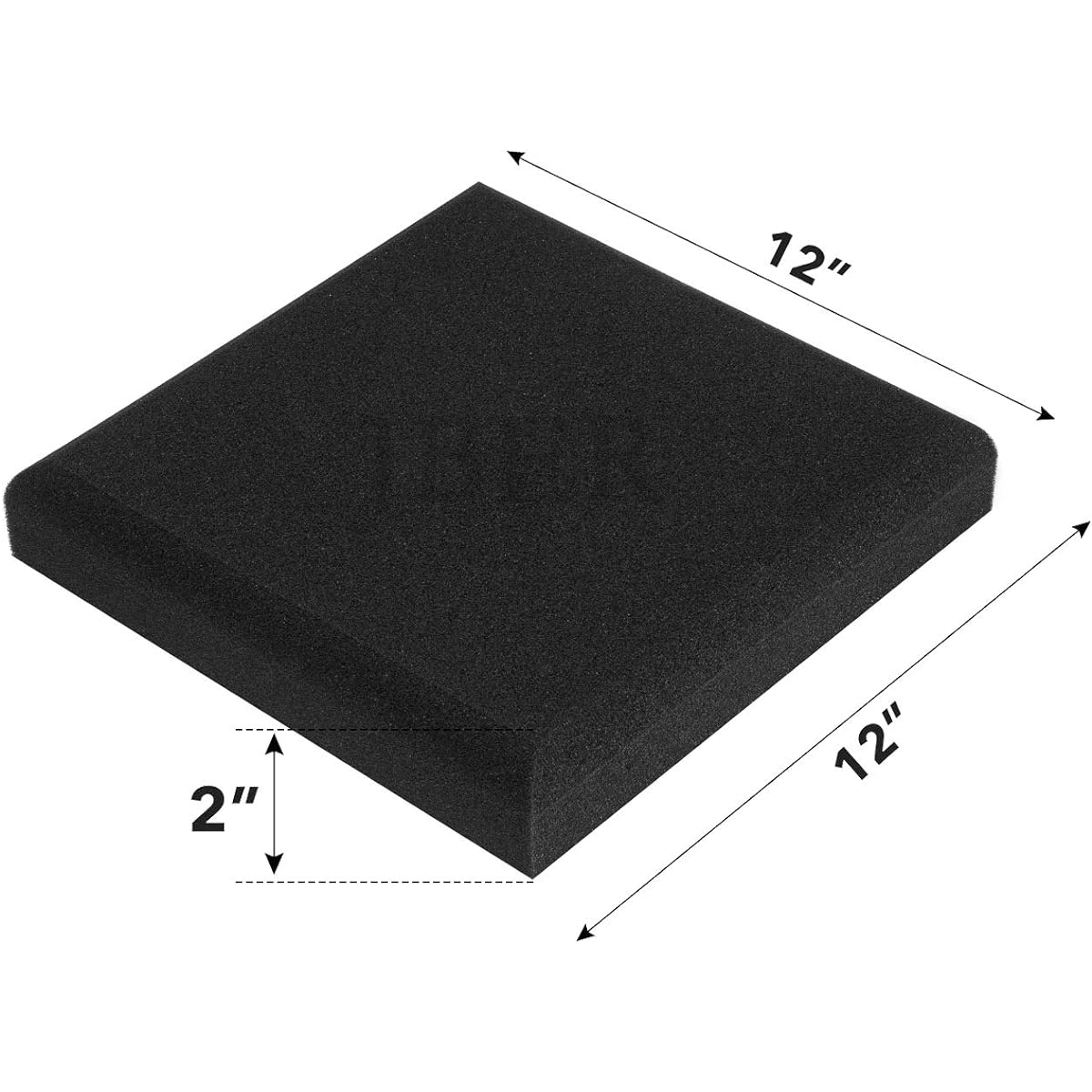JBER Acoustic Studio Foam 24 Pack 2" x 12" x 12" Round C-Panel Soundproofing Studio Wall Pad Sound Absorbing Fireproof Pyramid Wedge Tile
